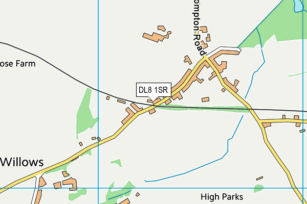 DL8 1SR map - OS VectorMap District (Ordnance Survey)
