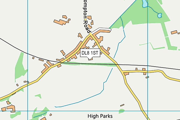 DL8 1ST map - OS VectorMap District (Ordnance Survey)