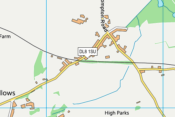 DL8 1SU map - OS VectorMap District (Ordnance Survey)