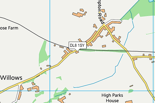 DL8 1SY map - OS VectorMap District (Ordnance Survey)