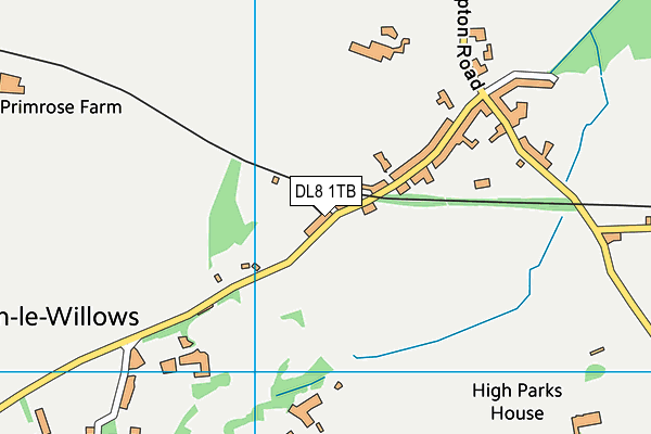 DL8 1TB map - OS VectorMap District (Ordnance Survey)