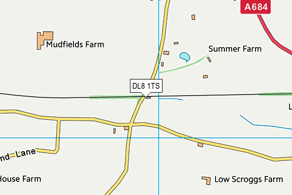 DL8 1TS map - OS VectorMap District (Ordnance Survey)