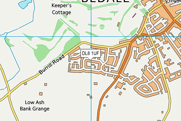 DL8 1UF map - OS VectorMap District (Ordnance Survey)