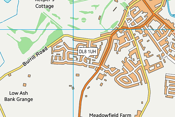 DL8 1UH map - OS VectorMap District (Ordnance Survey)