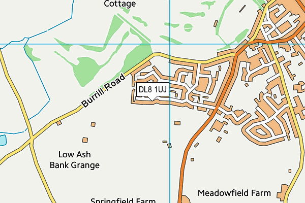 DL8 1UJ map - OS VectorMap District (Ordnance Survey)