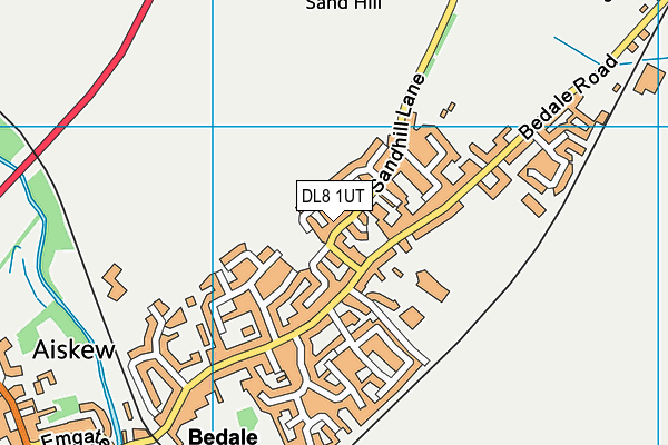 DL8 1UT map - OS VectorMap District (Ordnance Survey)