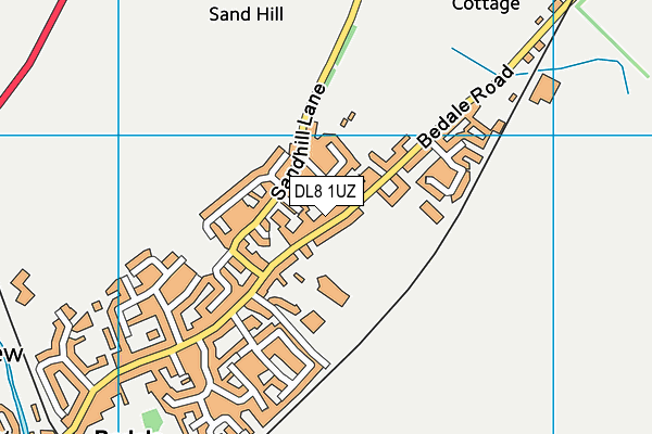 DL8 1UZ map - OS VectorMap District (Ordnance Survey)