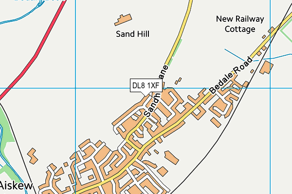 DL8 1XF map - OS VectorMap District (Ordnance Survey)