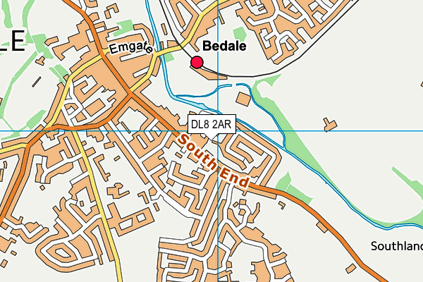DL8 2AR map - OS VectorMap District (Ordnance Survey)