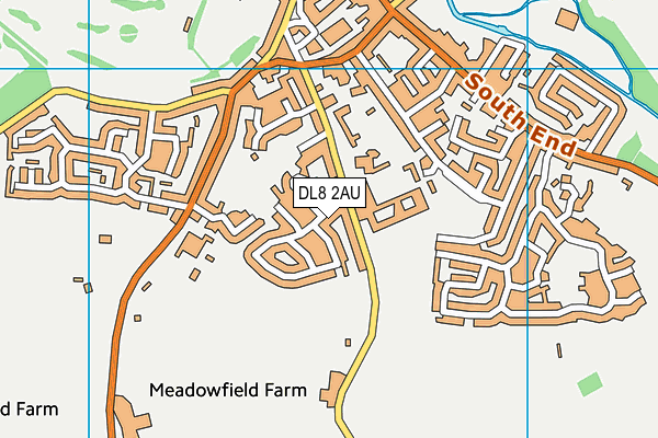 DL8 2AU map - OS VectorMap District (Ordnance Survey)