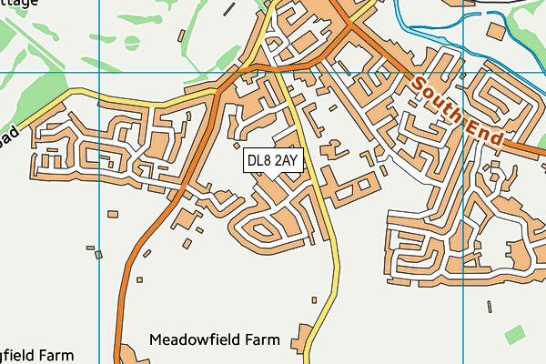 DL8 2AY map - OS VectorMap District (Ordnance Survey)