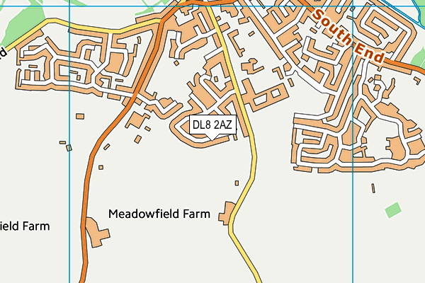 DL8 2AZ map - OS VectorMap District (Ordnance Survey)