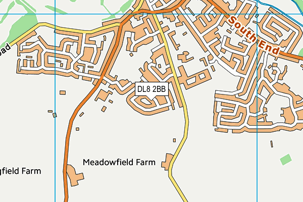 DL8 2BB map - OS VectorMap District (Ordnance Survey)