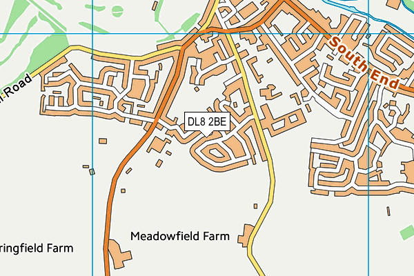 DL8 2BE map - OS VectorMap District (Ordnance Survey)