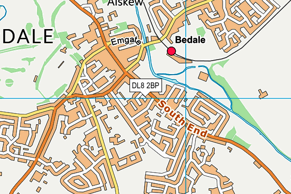 DL8 2BP map - OS VectorMap District (Ordnance Survey)