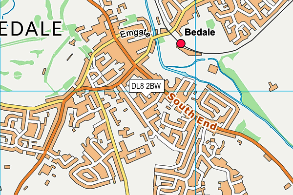 DL8 2BW map - OS VectorMap District (Ordnance Survey)