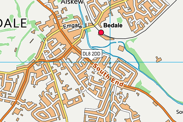 DL8 2DD map - OS VectorMap District (Ordnance Survey)