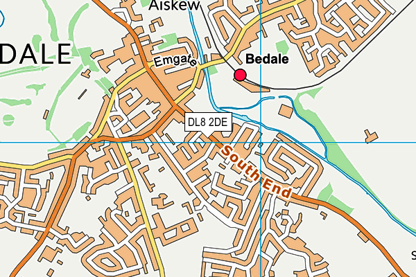 DL8 2DE map - OS VectorMap District (Ordnance Survey)