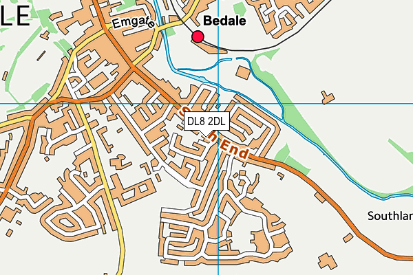 DL8 2DL map - OS VectorMap District (Ordnance Survey)