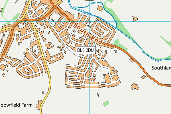 DL8 2DU map - OS VectorMap District (Ordnance Survey)