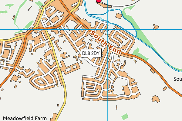 DL8 2DY map - OS VectorMap District (Ordnance Survey)