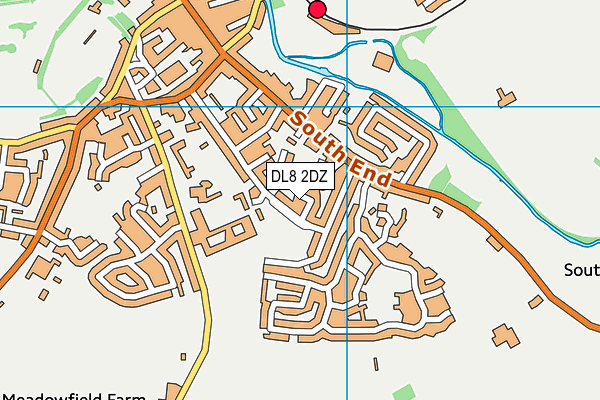 DL8 2DZ map - OS VectorMap District (Ordnance Survey)