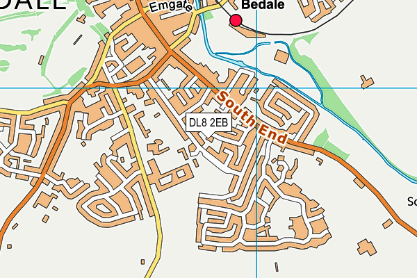 DL8 2EB map - OS VectorMap District (Ordnance Survey)