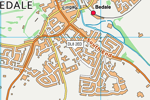 DL8 2ED map - OS VectorMap District (Ordnance Survey)