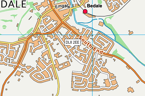 DL8 2EE map - OS VectorMap District (Ordnance Survey)