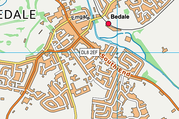 DL8 2EF map - OS VectorMap District (Ordnance Survey)