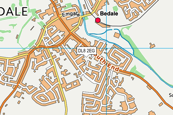 DL8 2EG map - OS VectorMap District (Ordnance Survey)