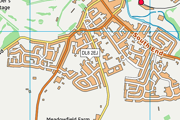 DL8 2EJ map - OS VectorMap District (Ordnance Survey)