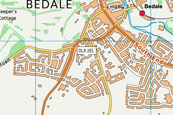 DL8 2EL map - OS VectorMap District (Ordnance Survey)