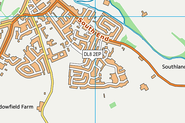 DL8 2EP map - OS VectorMap District (Ordnance Survey)