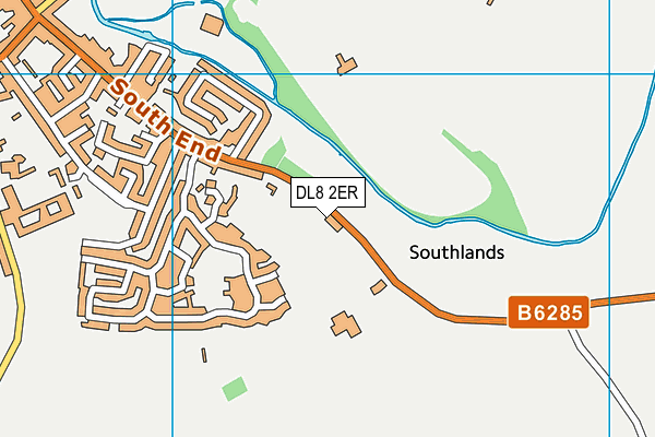 DL8 2ER map - OS VectorMap District (Ordnance Survey)