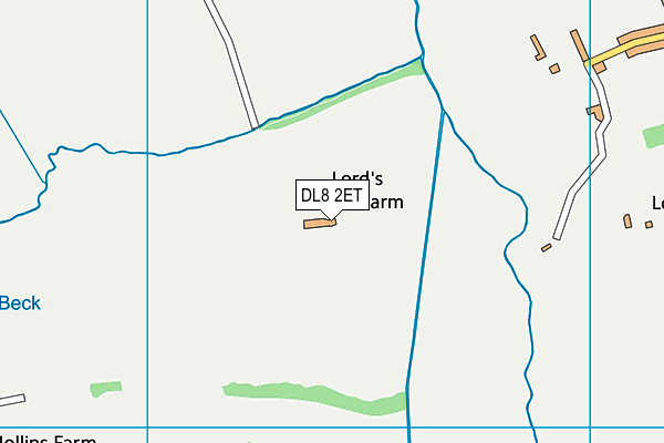 DL8 2ET map - OS VectorMap District (Ordnance Survey)