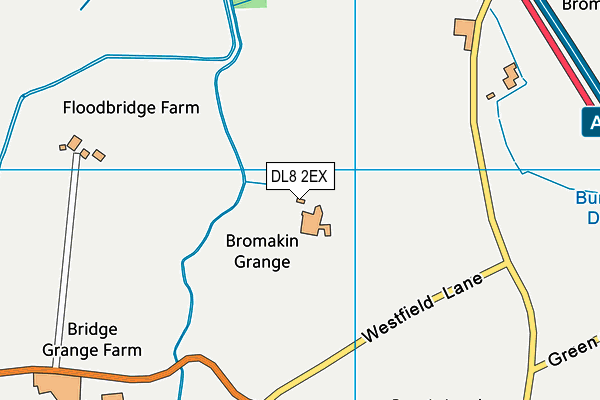 DL8 2EX map - OS VectorMap District (Ordnance Survey)