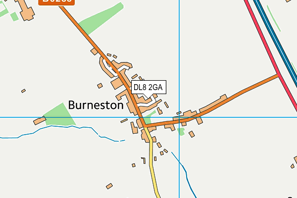 DL8 2GA map - OS VectorMap District (Ordnance Survey)