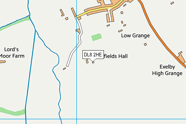 DL8 2HE map - OS VectorMap District (Ordnance Survey)