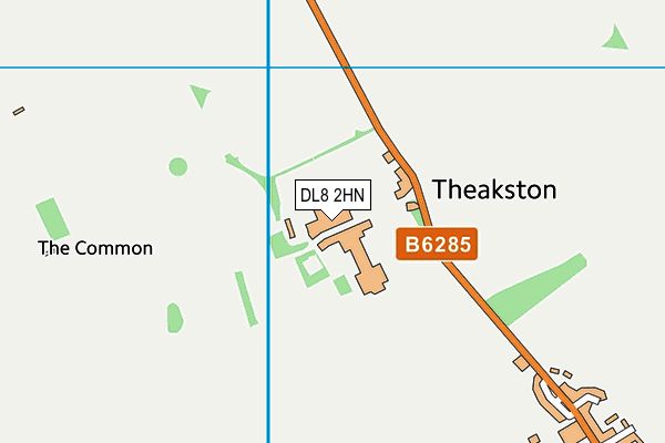 DL8 2HN map - OS VectorMap District (Ordnance Survey)