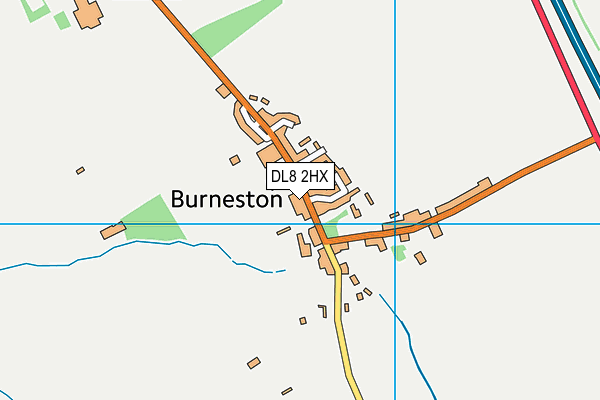 Burneston Church of England Voluntary Aided Primary School map (DL8 2HX) - OS VectorMap District (Ordnance Survey)