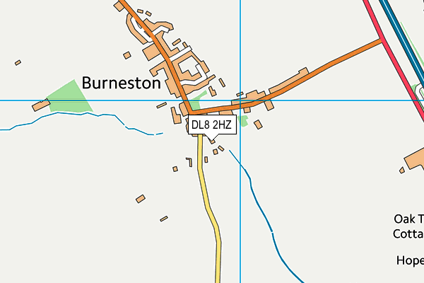 DL8 2HZ map - OS VectorMap District (Ordnance Survey)