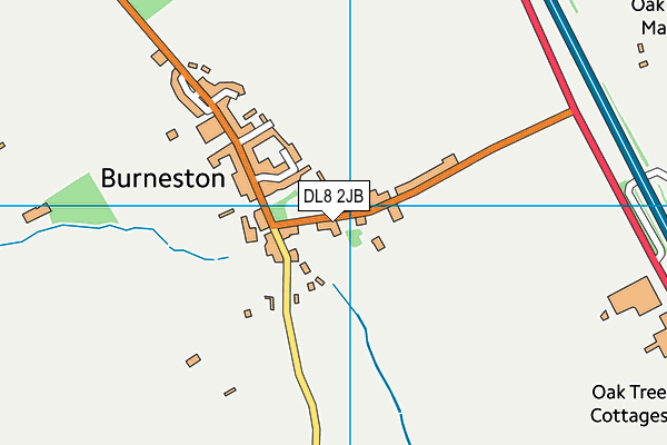 DL8 2JB map - OS VectorMap District (Ordnance Survey)