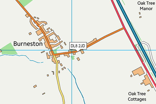 DL8 2JD map - OS VectorMap District (Ordnance Survey)