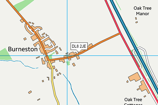 DL8 2JE map - OS VectorMap District (Ordnance Survey)