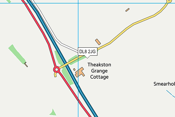 DL8 2JG map - OS VectorMap District (Ordnance Survey)