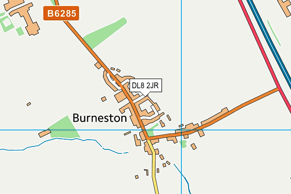DL8 2JR map - OS VectorMap District (Ordnance Survey)