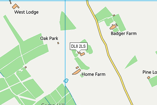 DL8 2LS map - OS VectorMap District (Ordnance Survey)