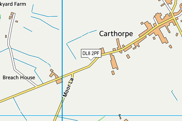 DL8 2PF map - OS VectorMap District (Ordnance Survey)