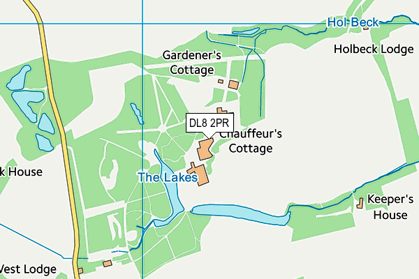 Thorp Perrow Arboretum (Closed) map (DL8 2PR) - OS VectorMap District (Ordnance Survey)
